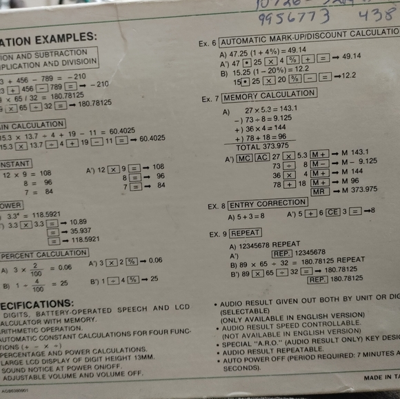 Vintage Talking Calculator - Picture 3 of 3